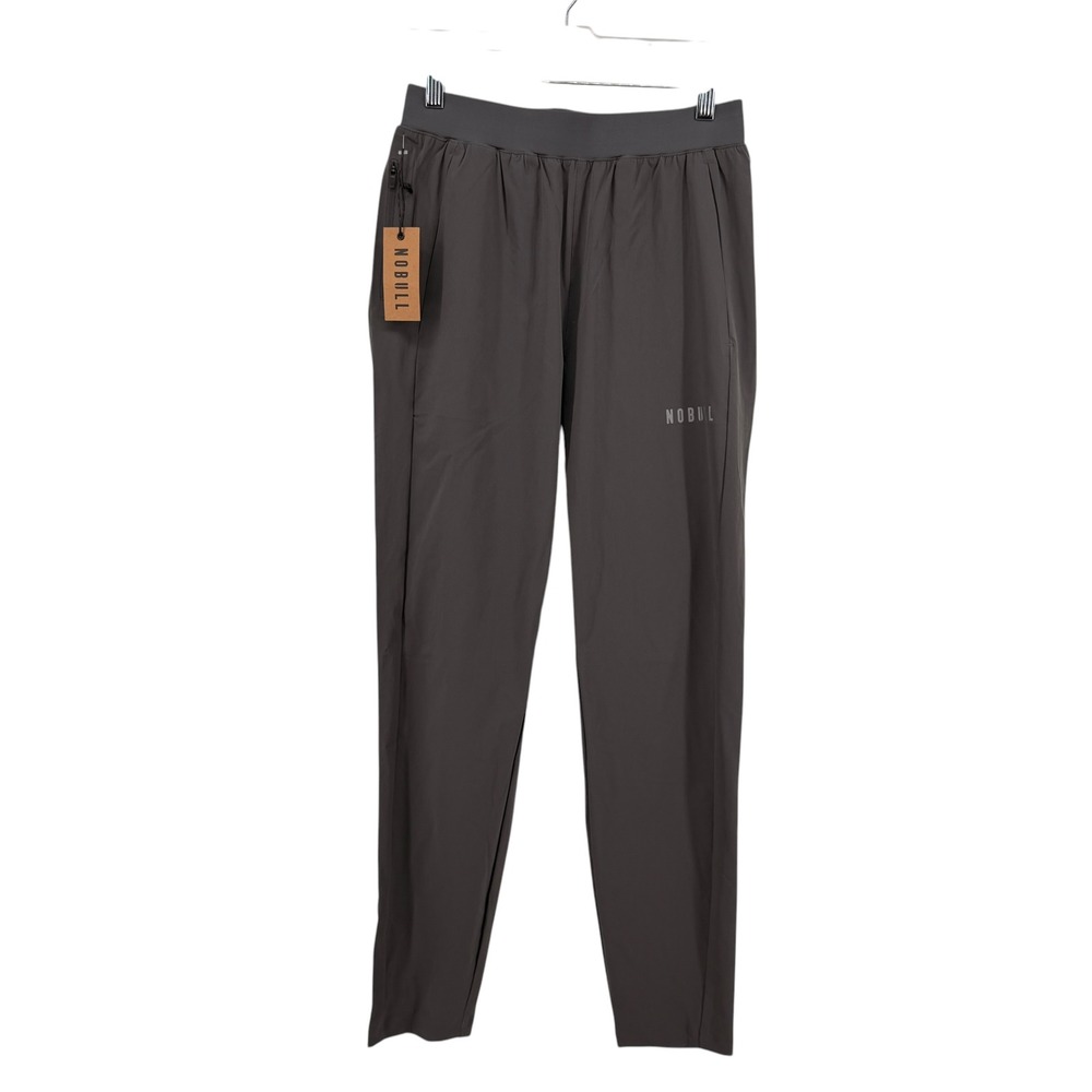 NEW NOBULL Training Jogger Mens Medium Gray Lightweight Stretch Zipper Pockets